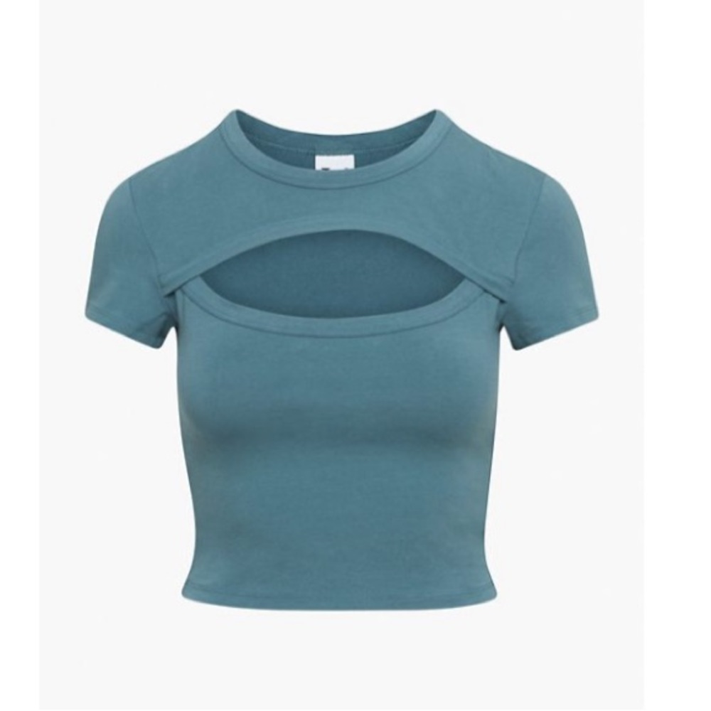 ARITIZIA TNA Women's Teal Cutout Top